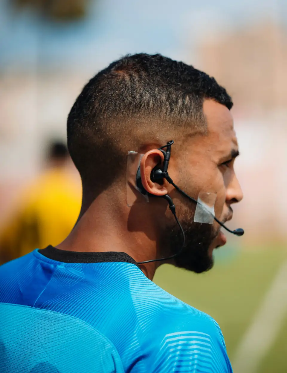 Person on a headset call